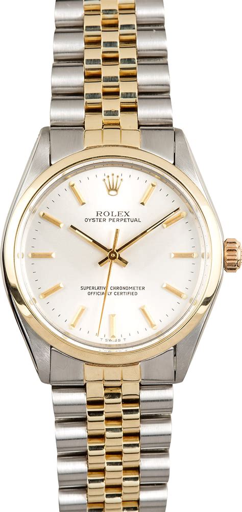 rolex oyster perpetual two tone